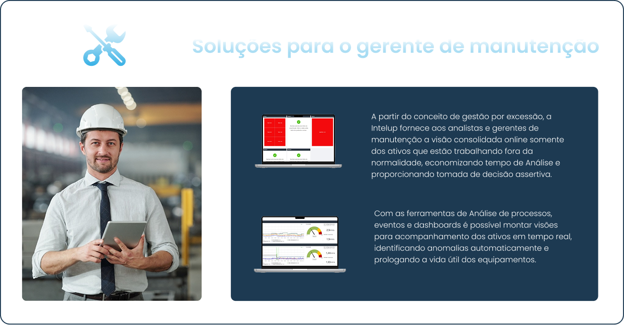 Soluções para o gerente de manutenção
